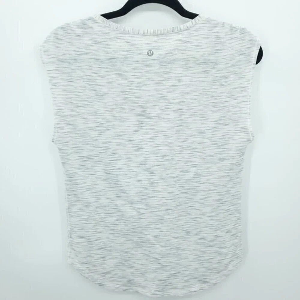 Lululemon Sweat Times Short Sleeve S Tiger Space Dye Hail White